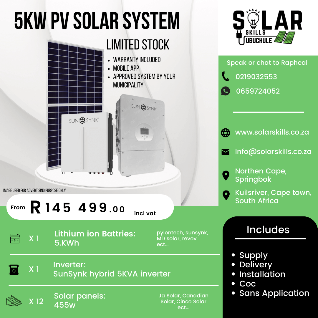 5KW PV system solar skills